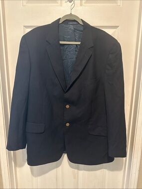 Macy's Dark Navy Sport Coat with Gold Buttons